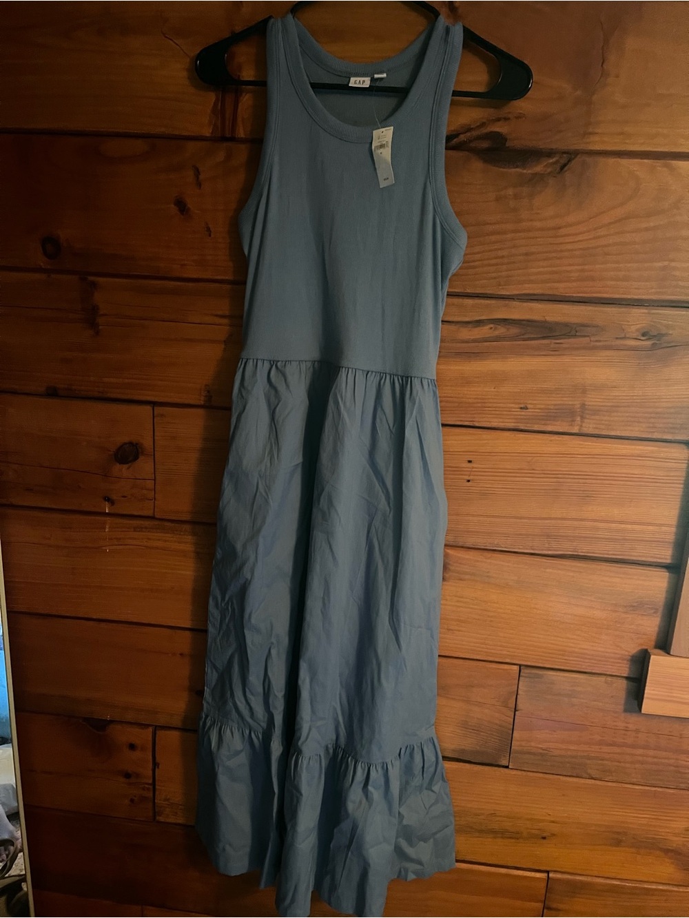 GAP Sleeveless Light Blue Maxi Dress
